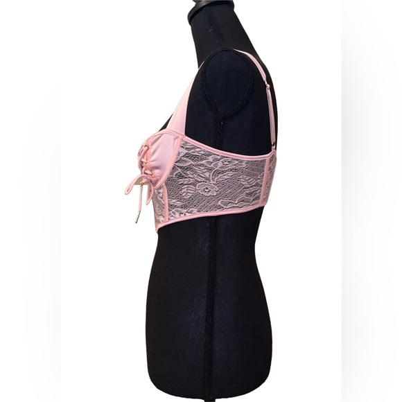 FORPLAY Pink Lace Corset Bra - Picture 2 of 5
